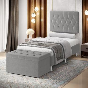 Imagem de Kit Painel Centaurus 100 e Calçadeira Sagitarius Bouclê Aradecor, Cinz