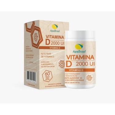 Imagem de Vitamina D 2000 UI (Colecalciferol) 60 Cápsulas - Apis Brasil - ApisBr