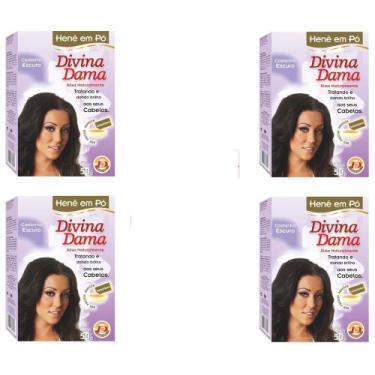 Imagem de Hene em Po Divina Dama 04x50gr Jaborandi ( Cores: Incolor, Chocolate, 
