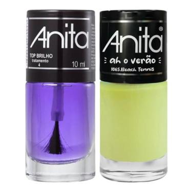 Imagem de Esmalte Beach Tennis Coleção Ah o verão + Top Brilho 10ml Anita