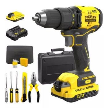 Imagem de Parafusadeira Sbd710c2k Com 2 Baterias E 11 Acessórios - Stanley