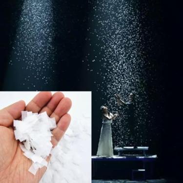 Imagem de MilesMagic Set of 12 Magic Snowstorm Paper Flakes Gimmick | Magician’s Snow Paper Stage Show Party Accessory Real Close Up Street Illusion Magic Trick, White