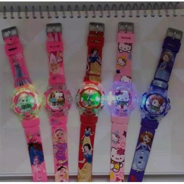 Imagem de Relógio Infantil Digital para Crianças Toca Musica Pisca Luz Led Perso