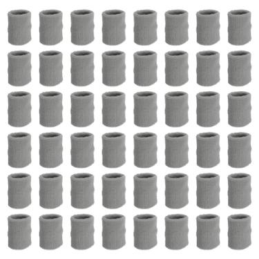 Imagem de PATIKIL Pulseiras esportivas, pacote com 48 faixas esportivas de algodão felpudo absorvente de pulso para tênis, basquete, malhação, corrida, cinza claro