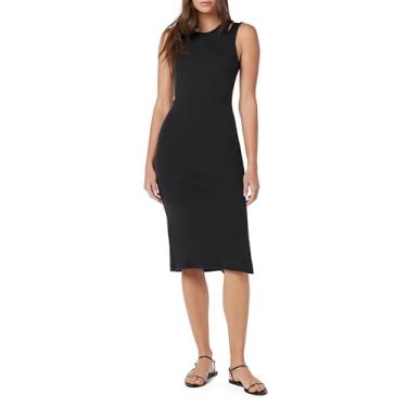 Imagem de HUDSON Vestido longo sem mangas com recorte feminino, Preto, GG