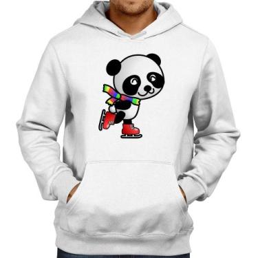 Imagem de Moletom Panda de Patins - Foca na Moda, Branco, P