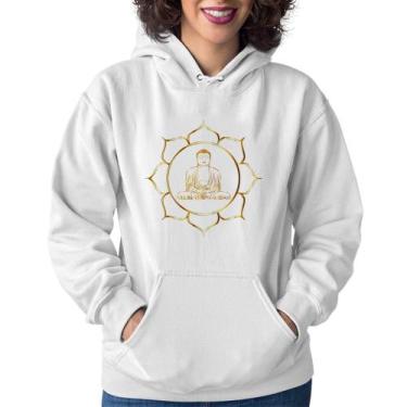 Imagem de Moletom Feminino Buda - Foca na Moda, Branco, P
