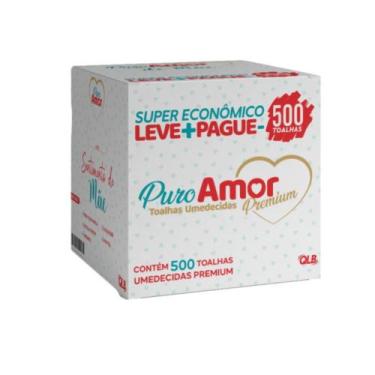Imagem de Kit 500 Toalha / Lenços Umedecidos Premium Puro Amor Pack