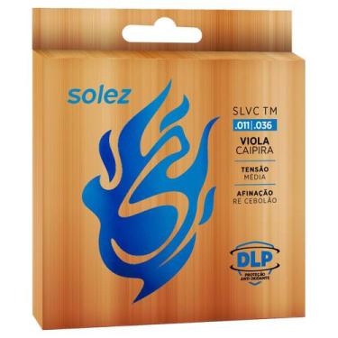 Imagem de Encordoamento Viola Caipira Média Cebolão Ré Solez DLP SLVCTM