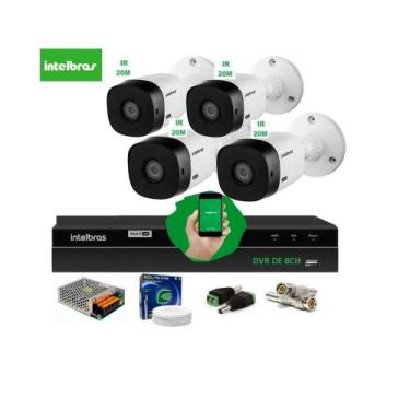 Imagem de Kit Intelbras 4 Cam G4 Dvr 4ch Mhdx H.265 Sem Hd