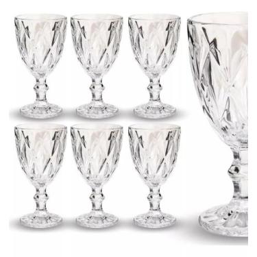 Imagem de Jogo 6 Taças de Vidro Diamante Transparente 330ml - Diamond