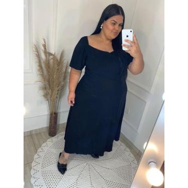 Imagem de Vestido Plus Size Com Fenda na Lateral Tendência de Verão - Nanda Fash