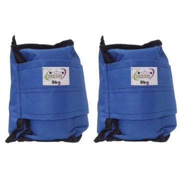 Imagem de Tornozeleira / Caneleira 8 KG Nylon Azul - Exercise Sports