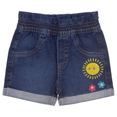 Imagem de Shorts Infantil Look Jeans Moletom Jeans, 04