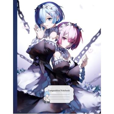 Imagem de Composition NoteBook: Rem Re Zero Ram Kanjii D31, 8.5x11 Inches - 110 page Anime Holiday College Ruled Creative Journal Wide Ruled Writing Notes For Children School Teachers Adults