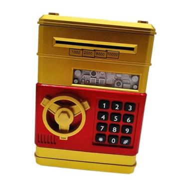 Imagem de Esquirla Crianças atm cofrinho brinquedo banco de dinheiro, desenvolvimento precoce, caixa de poupança de dinheiro, recipiente de dinheiro para meninos meninas, Ouro