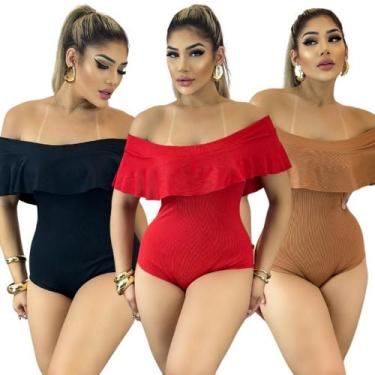Imagem de Body Estilo Ciganinha Decote Ombro a Ombro Valoriza a Silhueta Toque M