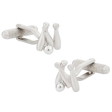 Imagem de Abotoaduras de boliche com dez pinos Cuff-Daddy com caixa de apresentação