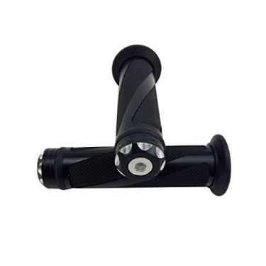 Imagem de OKSTNO Punhos universais de borracha para guidão de borracha para guidão de barra de 2,7 cm (preta)