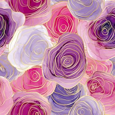 Imagem de WalRiddle Papel de parede geométrico de mosaico geométrico rosa rosa abstrata moderno para remover e colar papel de parede de contato adesivo para banheiro, impermeável, adequado para locatários