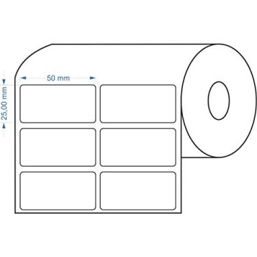 Imagem de Etiqueta Adesiva Couche 50X25Mmx42M 2Col/3000Et-Rolo - 74235