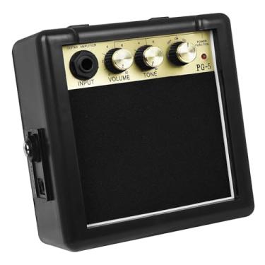 Imagem de Amagogo Amplificador de guitarra, amplificador de baixo, versátil, orador profissional, 5W, acessório de instrumentos de prática, mini guitarra amp pequeno