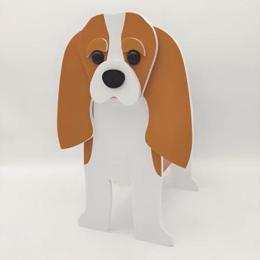 Imagem de Cavalier King Charles Vaso em forma de Spaniel | Vasos fofos para suculentas e flores com orifícios de drenagem | Ideal para decoração interna, externa e de jardim | Presente para amantes de animais