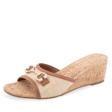 Imagem de Aerosoles Sandália feminina WAVA Slide, Ráfia natural/caramelo, 36