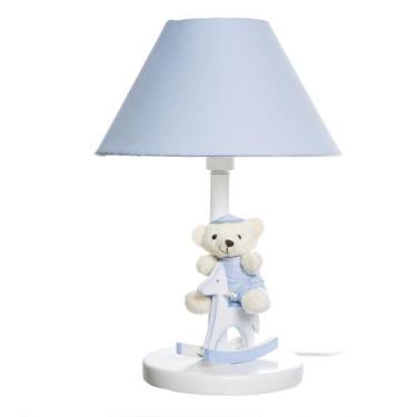 Imagem de Abajur Madeira Urso No Cavalinho Quarto Bebê Infantil Menino - Potinho