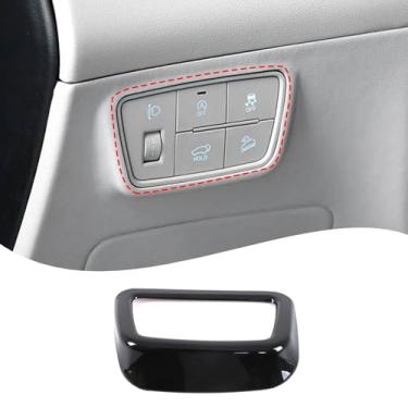 Imagem de Lcojicep Acabamento da tampa do botão do interruptor do farol do carro compatível com Hyundai Tucson/Santa Cruz 2022-2025 Luz de controle central da lâmpada do painel do interruptor acessórios