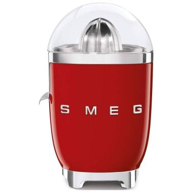 Imagem de Espremedor de Suco de Citrus SMEG 50s Retro Style em Vermelho, com Bica Antirrespingo, Ativação Automática e Coagem Eficiente