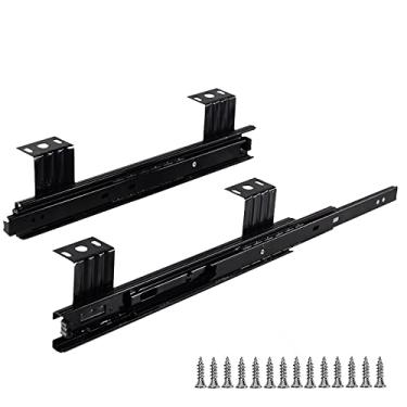 Imagem de 1 par de silenciadores de calha para teclado: Suporte deslizante para teclado, economiza espaço, rolamento de bolas, adequado para secretária, alça de elevação fixa de uma peça, alongamento de três se