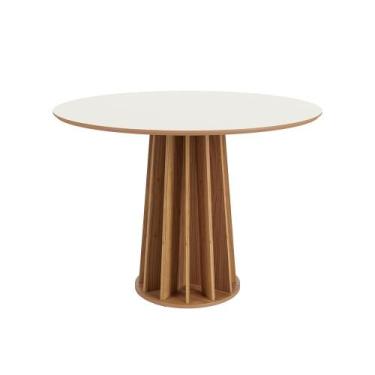 Imagem de Mesa de Jantar Luxo 4 Lugares Redonda Dalla Costa MDF - Dalla Costa SJ