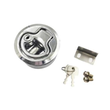 Imagem de IEUDNS Trava de came para barco, maçaneta de puxar embutida, trava de puxar, multiuso, ferragens de para porta de camping, armário, móveis para RV