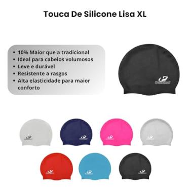Imagem de Kit Maiô Macaquinho Natação Juvenil Infantil + Touca Silicone Grande (Pink/Rosa - Touca Preto, 10)