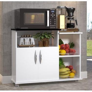 Imagem de Fruteira  Balcão 2 Portas Cozinha Base Microondas Multiuso - ClickFort