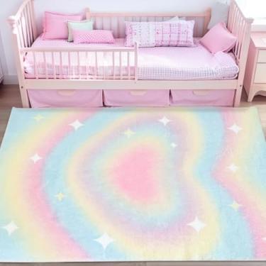 Imagem de Lacomfy Tapete infantil 9,5 x 1,5 m macio para meninos e meninas, quarto, lavável, rosa, amarelo, azul, sala de jogos, tapete de berçário para sala de aula, tapete colorido para sala de estar, quarto