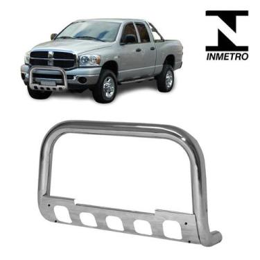 Imagem de Parachoque Quebra Mato Dodge RAM 2009 2010 2011 Chapa Cromo - CCF