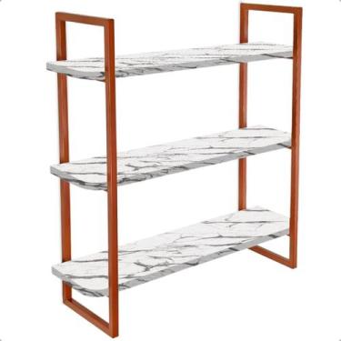 Imagem de Prateleira Tripla Nicho Alba Modelo Industrial Decoração Casa 60x15 - 
