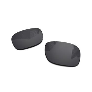 Imagem de Lentes de reposição polarizadas de 1,6 mm para óculos de sol Oakley TwoFace OO9189 60 mm, proteção UV, lentes espelhadas escuras, peças de reparo e kit (preto escuro)