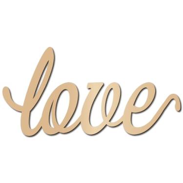 Imagem de CREATCABIN LOVE Recorte de madeira para porta da frente, decoração de madeira, cartas, arte recortada, decoração de parede para banheiro, quarto, café, loja, apartamento, hotel, casa de fazenda