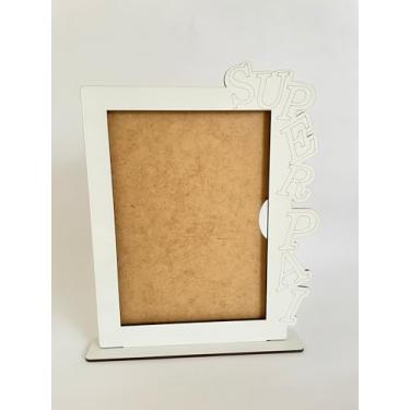 Imagem de Porta Retrato Decorativo dia dos pais em MDF, 15x21 cm, Suporte de Mesa (Vertical)
