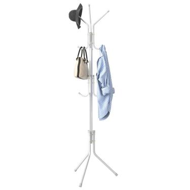 Imagem de Cabideiro Mancebo Arara Roupa Bolsa Casaco Chapeu Toalha 9 Ganchos Casa Quarto Sala Organizaçao Multiuso Resistente Pratico