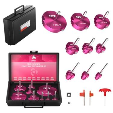 Imagem de Kit de alargador de tubo de PVC com 9 peças, protetor de encaixe de PVC, alargador de tubos, alargador de PVC contém PPR50, PPR75, PPR100, PPR125, PPR150, PPR200, PPR250, PPR300, PPR400 para tubos de