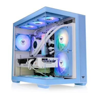 Imagem de Gabinete View 380 Hydrangea Blue Tg ARGB Mid Tower C/4 Fans  Tt - Ca-1z2-00mfwn-00