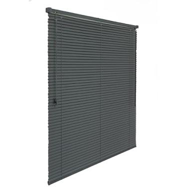Imagem de Persiana Horizontal 100x130cm PVC 25mm Cortina Sala Quarto(CHUMBO)