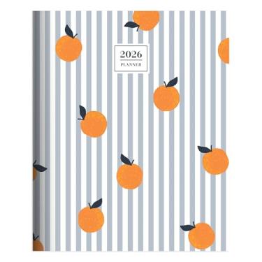 Imagem de TF Publishing Agenda mensal grande 2026 Seriously Citrus - 2 páginas com grades de calendário extragrande e instruções de planejamento - Agenda mensal 2026 para escola e trabalho - 23 x 28 cm