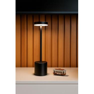 Imagem de Luminária de Mesa LED Recarregável Abajur Moderno com Toque Dimerizável Sem Fio USB Iluminação Decorativa para Quarto, Sala e Escritório Com 3 Temperaturas de Tons Luz Noturna - WDG COMÉRCIO