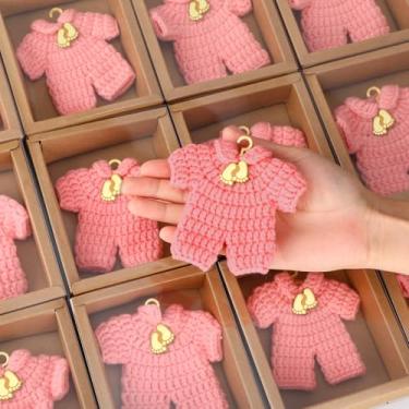 Imagem de LemonRoad 15 peças de lembrancinhas de festa de chá de bebê para convidados pequenos ímãs de geladeira com caixa de embalagem cabides de casaco e pés de bebê, presentes de boas-vindas para festa de