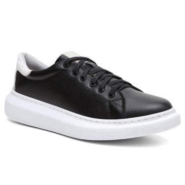 Imagem de Tênis Casual Masculino Couro Solado Plataforma